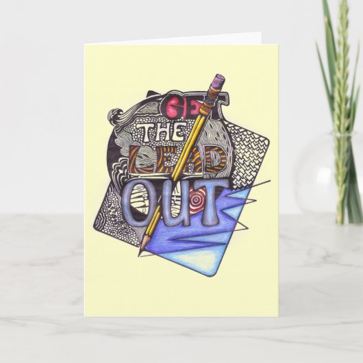 SCHREIBEN SIE BALD! KARTE (Vorderseite)