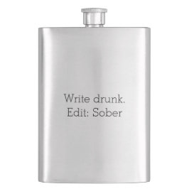 Schreiben Sie betrunkenes. Redigieren Sie: Flachmann