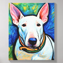 Schreiben Sie Bull Terrier Leinwand 16x20"Geschenk