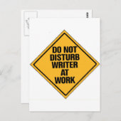 Schreiben Sie den Autor nicht bei der Arbeit Postkarte (Vorne/Hinten)