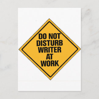 Schreiben Sie den Autor nicht bei der Arbeit Postkarte