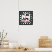 Schreiben Sie ein Lied Heute Poster Wall Art (Küche)