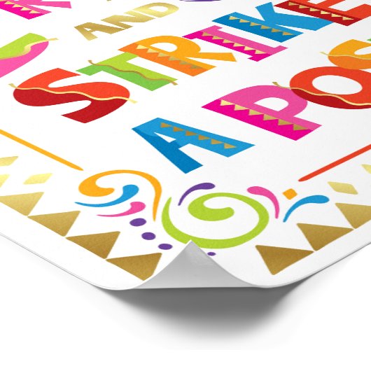 SCHREIBEN SIE EIN PROP UND STREICHEN SIE EIN POSE- POSTER (Ecke)