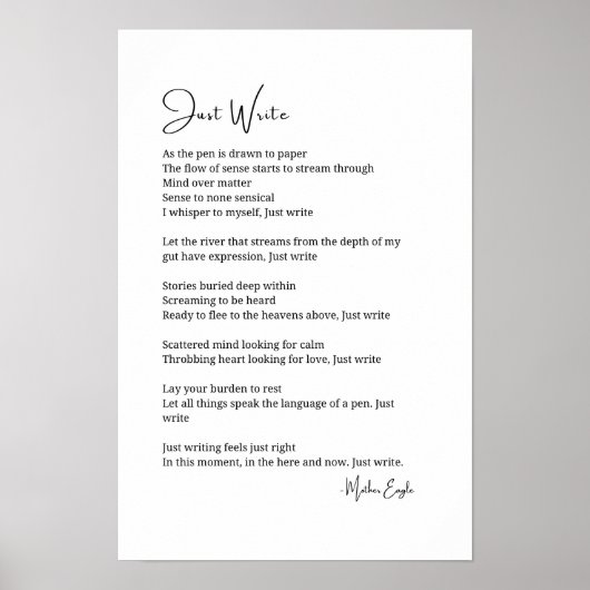 Schreiben Sie einfach ein inspirierendes Poster (Vorne)