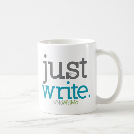Schreiben Sie einfach JuNoWriMo-Tasse Kaffeetasse (Rechts)