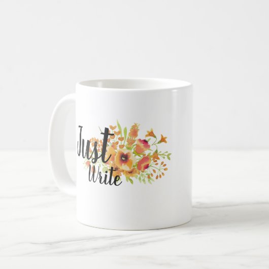 Schreiben Sie einfach Motivations-Tasse Kaffeetasse (Vorderseite Links)