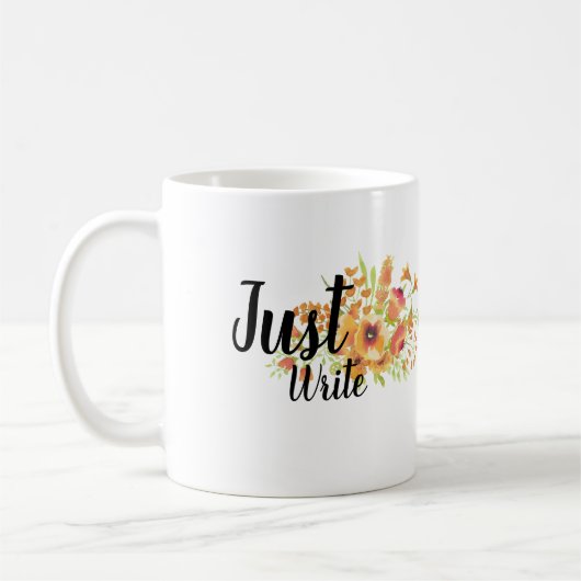 Schreiben Sie einfach Motivations-Tasse Kaffeetasse (Links)