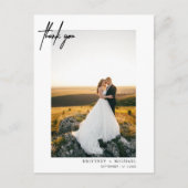 Schreiben Sie einfach weiß Danke Postkarte (Vorderseite)