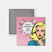 Schreiben Sie es auf Pop Art Magnet (Vorderseite/Rückseite)