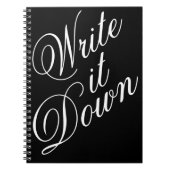 Schreiben Sie es auf Typografie Notizblock (Vorderseite)