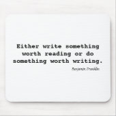 Schreiben Sie etwas wert das Ablesen Mousepad (Vorne)