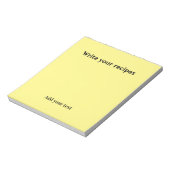 Schreiben Sie Ihr Rezept einfach gelb editierbar Notizblock (Rotiert)