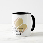 SCHREIBEN Sie Ihre Buch-Tasse Tasse (VorderseiteRechts)