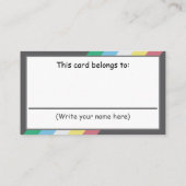 Schreiben Sie Ihre eigene Kommunikationskarte - Be Begleitkarte (Rückseite)