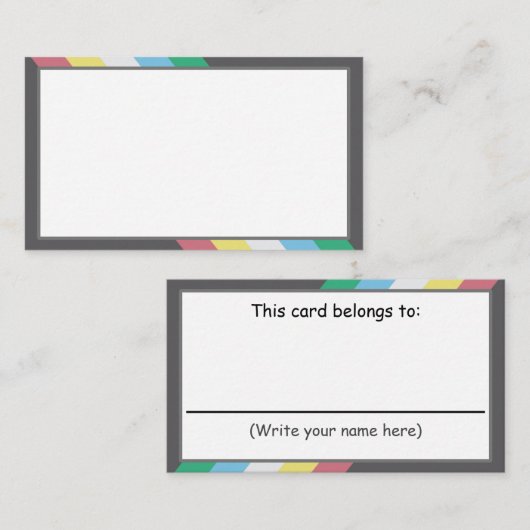 Schreiben Sie Ihre eigene Kommunikationskarte - Be Begleitkarte (Vorne/Hinten)