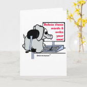 Schreiben Sie Ihre eigene Message GREETING CARD Karte (Gelbe Blume)