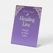 Schreiben Sie Ihre eigenen Schildkröten violette B Sockelschild (Vorderseite)