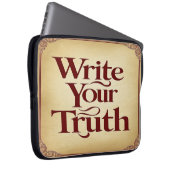 Schreiben Sie Ihre Wahrheit 3 Laptopschutzhülle (Vorne Rechts)
