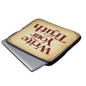 Schreiben Sie Ihre Wahrheit 3 Laptopschutzhülle (Vorne Knopf)