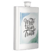 Schreiben Sie Ihre Wahrheit Flachmann (Rechts)