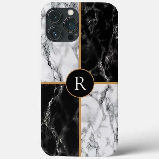 Schreiben Sie Ihren Letter Marble Design iPhone Ca Case-Mate iPhone Hülle (Rückseite)