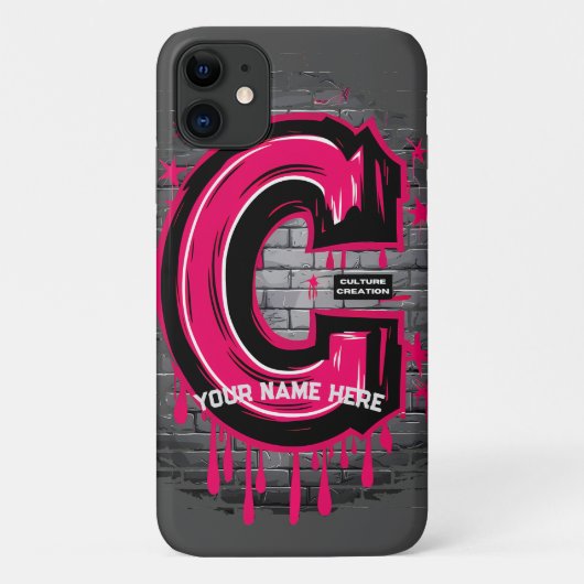 Schreiben Sie Ihren Namen: Anpassbarer Graffiti-Le Case-Mate iPhone Hülle (Rückseite)