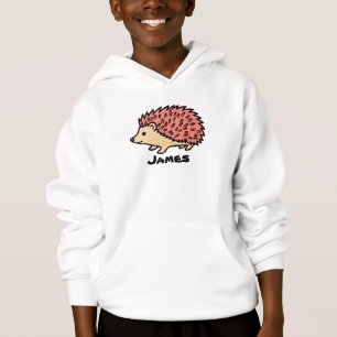 Schreiben Sie Ihren Namen auf diesen rosa Igel Hoodie