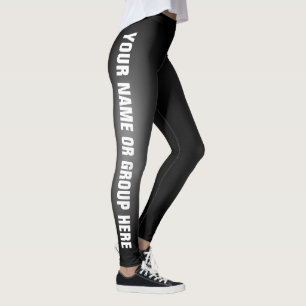 Schreiben Sie Ihren Namen Black Fade Custom Leggin Leggings