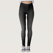 Schreiben Sie Ihren Namen Black Fade Custom Leggin Leggings (Vorderseite)