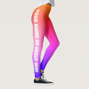 Schreiben Sie Ihren Namen, Farbe verblassen Leggings