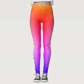 Schreiben Sie Ihren Namen, Farbe verblassen Leggings (Vorderseite)