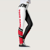 Schreiben Sie Ihren Namen schwarz/weiß/rot Leggings (Rechts)