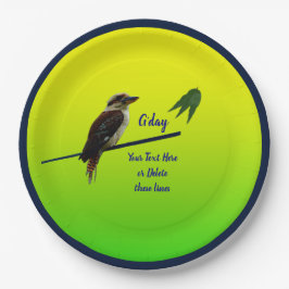 Schreiben Sie Ihren Text, Kookaburra Australia Day Pappteller