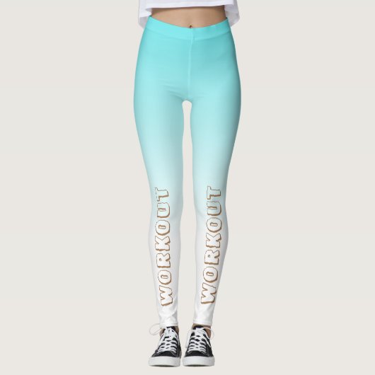 Schreiben Sie Ihren Text l Moderner Farbverlauf bl Leggings (Vorderseite)