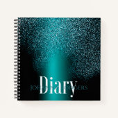 Schreiben Sie in festlich tiefgrün: anpassbares Ta Notizblock (Vorderseite)