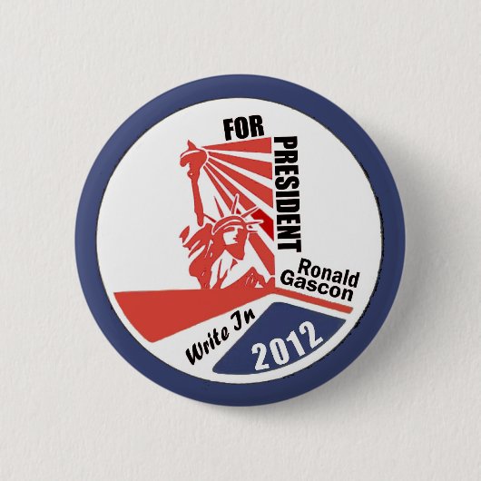 Schreiben Sie in Ronald, der für Präsidenten 2012 Button (Vorderseite)