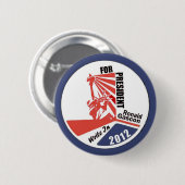 Schreiben Sie in Ronald, der für Präsidenten 2012 Button (Vorne & Hinten)