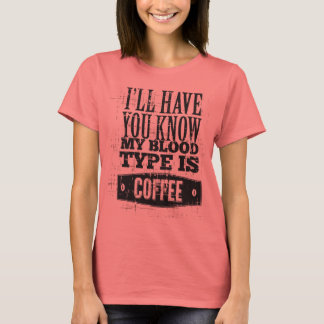 Schreiben Sie Kaffee-T-Shirt T-Shirt