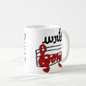 Schreiben Sie Lied-Kaffee-Tasse Kaffeetasse (VorderseiteRechts)