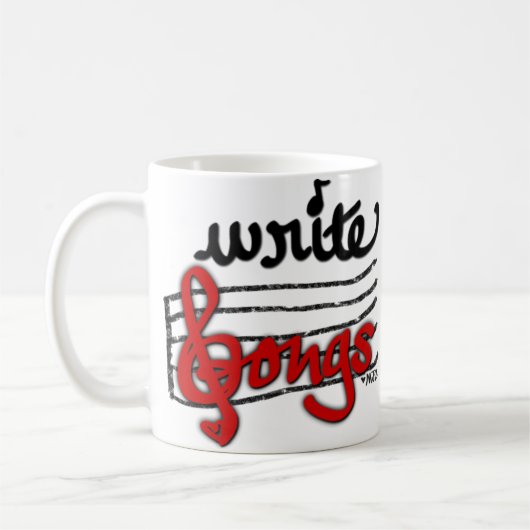 Schreiben Sie Lied-Kaffee-Tasse Kaffeetasse (Links)