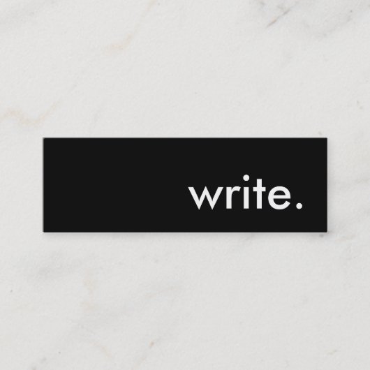 schreiben Sie Mini Visitenkarte (Vorderseite)