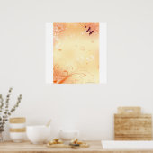 SCHREIBEN SIE MIR Butterfliegen und Bubbles Poster (Küche)