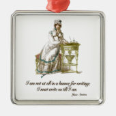 Schreiben Sie sagt an Jane Austen Ornament Aus Metall (Vorne)