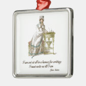 Schreiben Sie sagt an Jane Austen Ornament Aus Metall (Links)