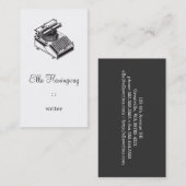 Schreiben Sie Schreibens-Maschine Visitenkarte (Vorne/Hinten)