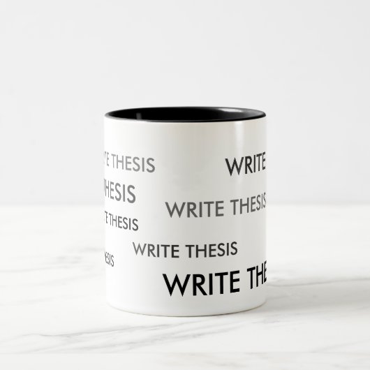 Schreiben Sie These-Erinnerungs-Tasse Zweifarbige Tasse (Mittel)