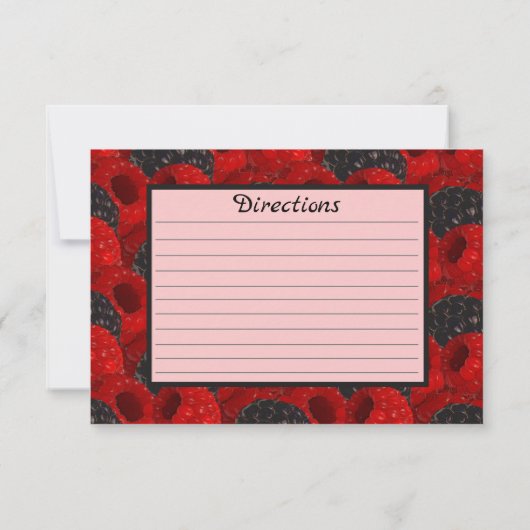 Schreiben Sie über das Juicy Berry Muster und den Karte (Rückseite)