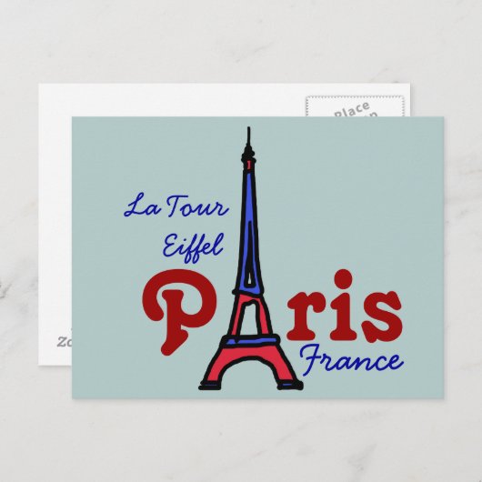 schreiben Sie über den Eiffel Tower Paris Postkarte (Vorne/Hinten)