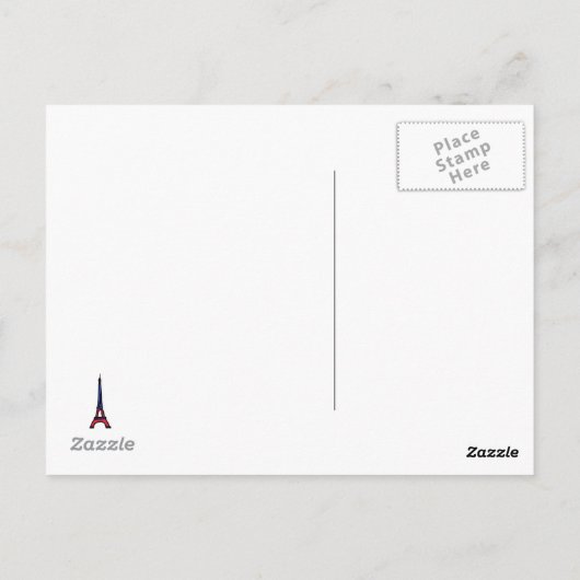 schreiben Sie über den Eiffel Tower Paris Postkarte (Rückseite)