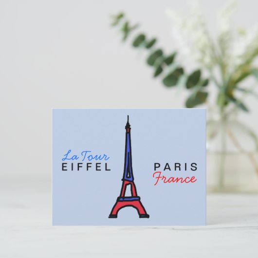 schreiben Sie über Paris Frankreich Postkarte (Stehend Vorderseite)